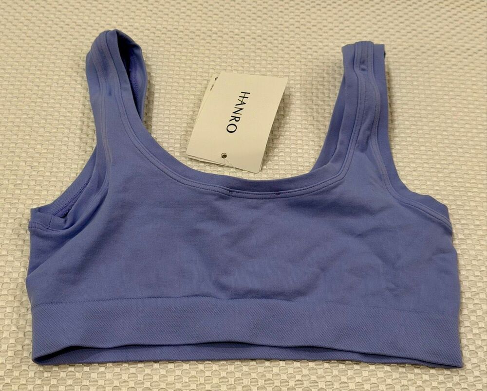 Hanro NWT Size XS Touch Feeling Bralette Crop Wisteria style 1810 - Picture 6 of 8
